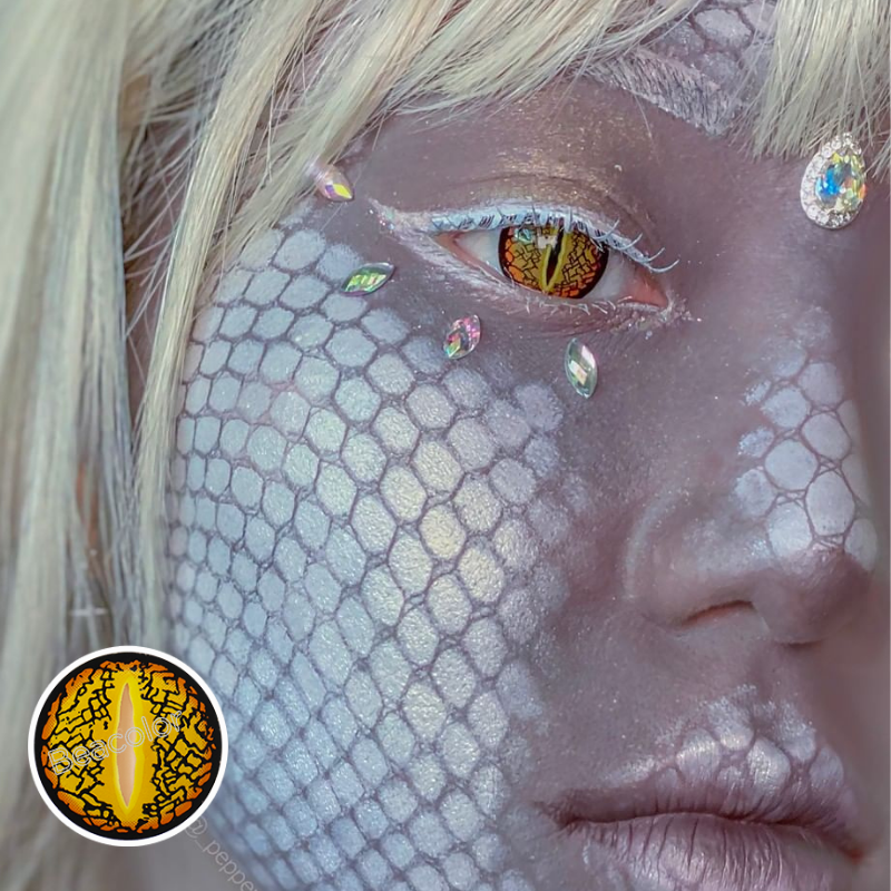 【NEW】Beacolors Lizard Eye Brown Halloween Colored contact lenses -BEACOLORS