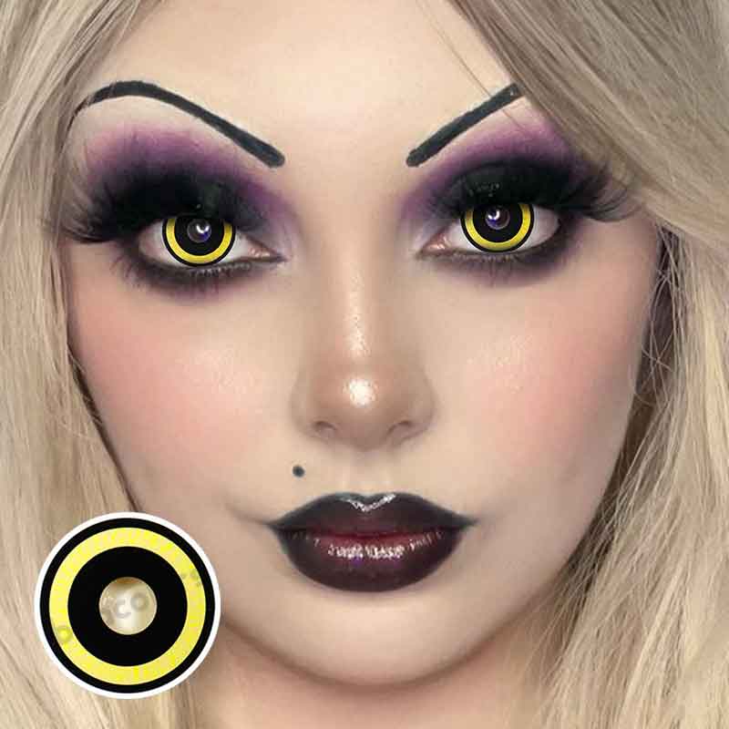 【NEW】Beacolors Nebulos Yellow Halloween Colored contact lenses -BEACOLORS