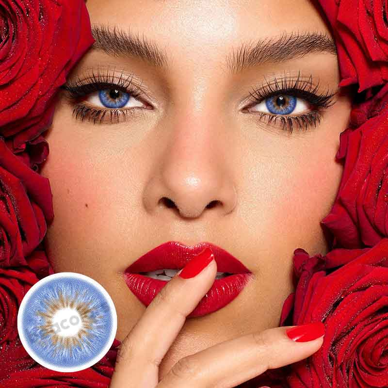 【U.S Warehouse】Beacolors Wildness Peacock Blue Colored contact lenses -BEACOLORS