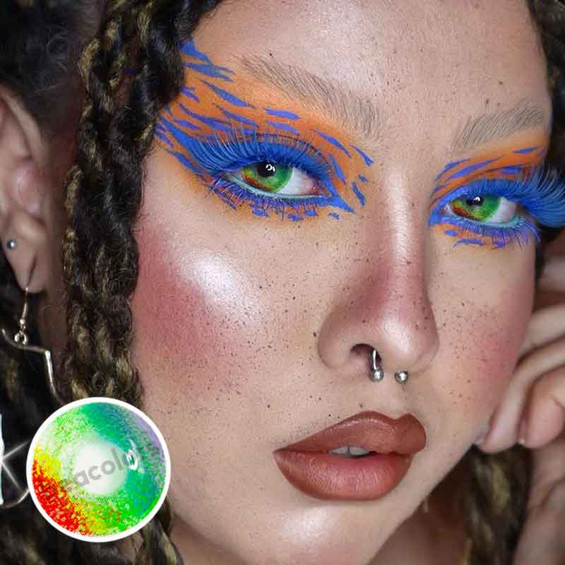 Beacolors Multi Rainbow Halloween Colored contact lenses -Shop Now!