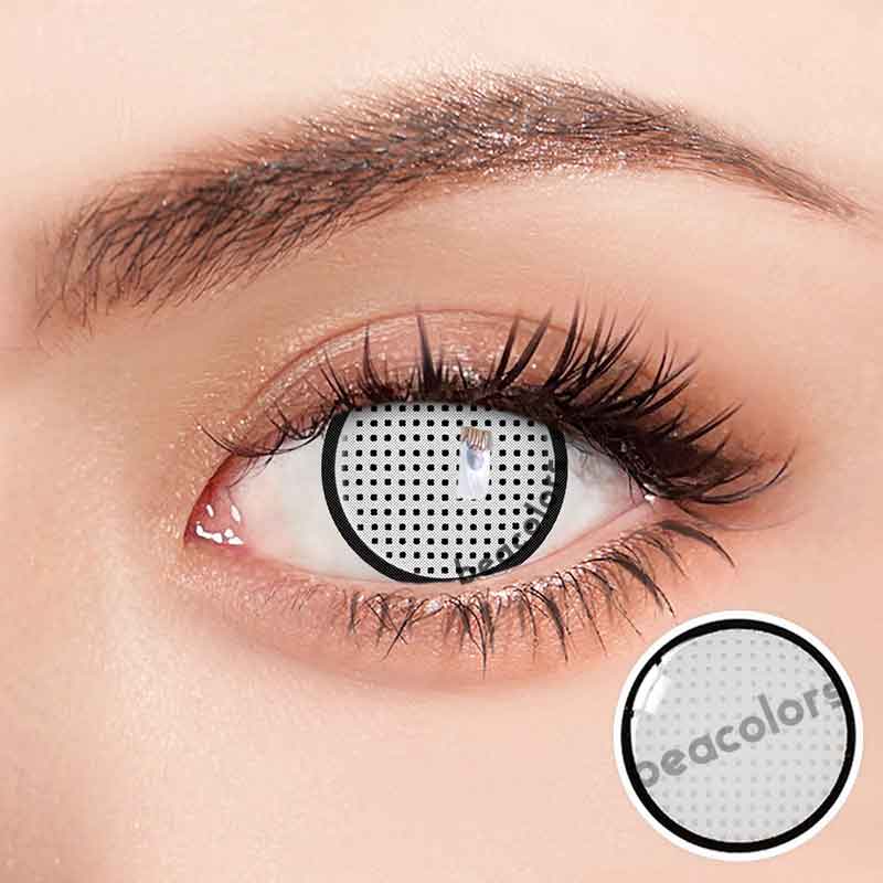 【U.S Warehouse】Beacolors White Manson Mesh Halloween Colored contact lenses -BEACOLORS
