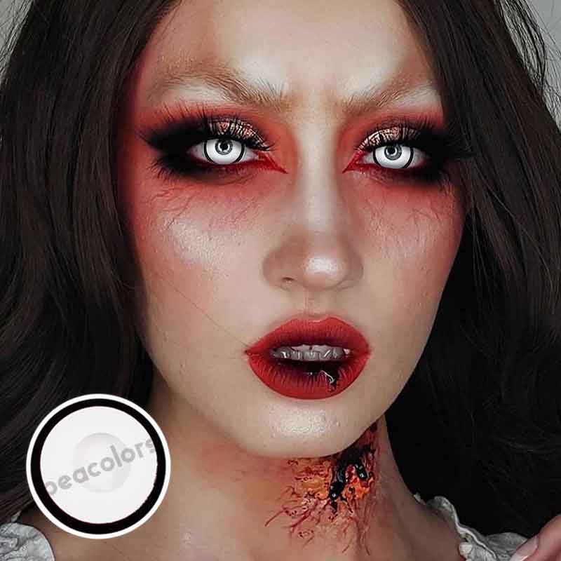 【U.S WAREHOUSE】Beacolors White Manson Halloween Colored contact lenses -BEACOLORS