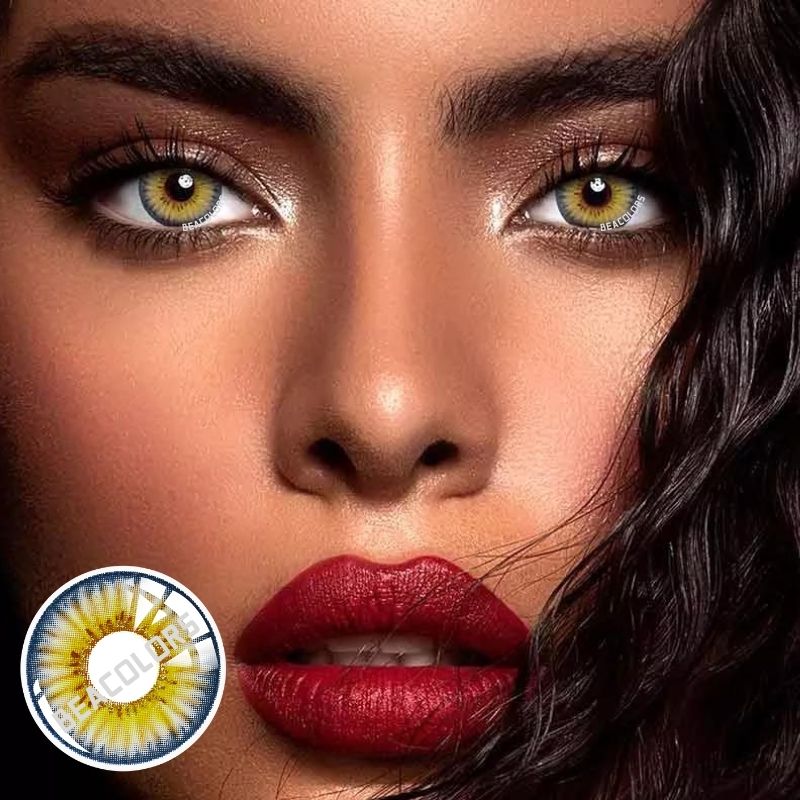 【U.S WAREHOUSE】Beacolors Rihanna Blue  Colored contact lenses -BEACOLORS