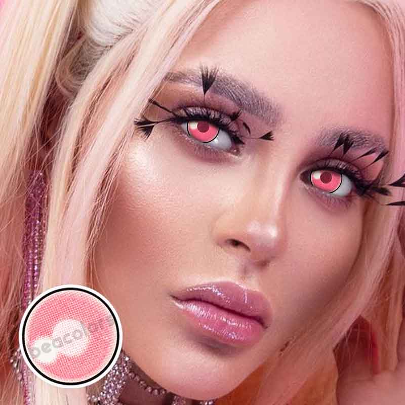 【New】Beacolors Cloud Rim Pink Cosplay Colored contact lenses -BEACOLORS