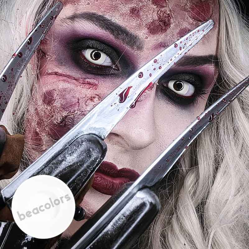【U.S Warehouse】Beacolors White Block Halloween Colored contact lenses -BEACOLORS