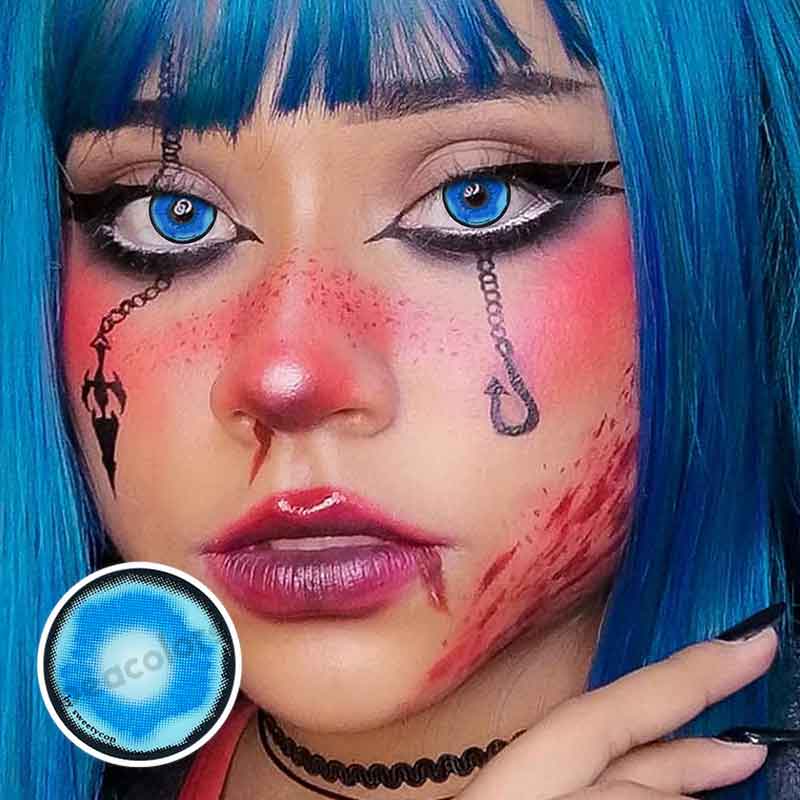 【New】Beacolors Platonic Blue Halloween Colored contact lenses -BEACOLORS