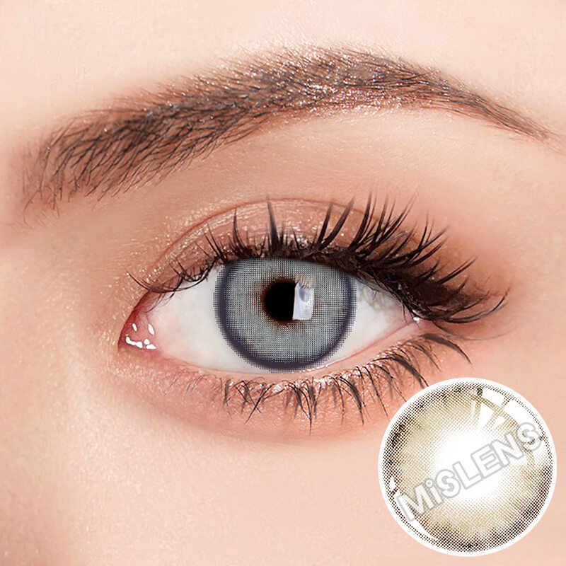 【Clearance】Mislens Vienna Space Gray color contact Lenses for dark brown eyes