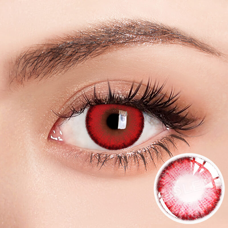 Mislens Vampire Red  color contact Lenses for dark brown eyes