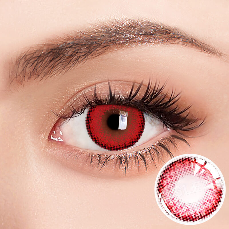 Mislens Vampire Red color contact Lenses for dark brown eyes