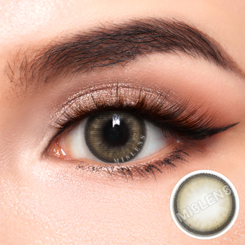 Mislens Fog Pearl Brown color contact Lenses for dark brown eyes
