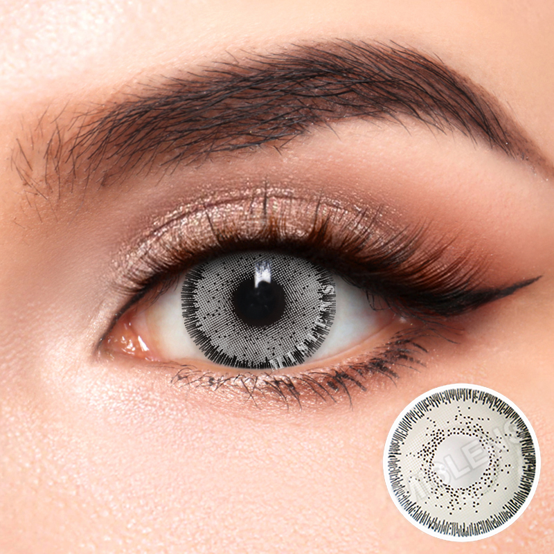 Mislens Magic Jewellery Grey color contact Lenses for dark brown eyes