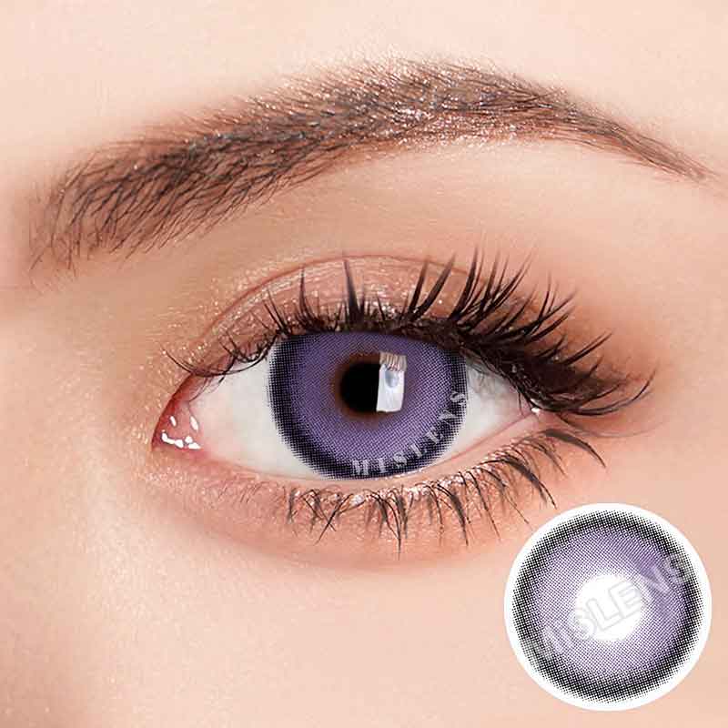 Mislens K4 Violet color contact Lenses for dark brown eyes
