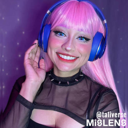 【U.S Warehouse】Mislens Anime Blue Crazy color contact Lenses for dark brown eyes