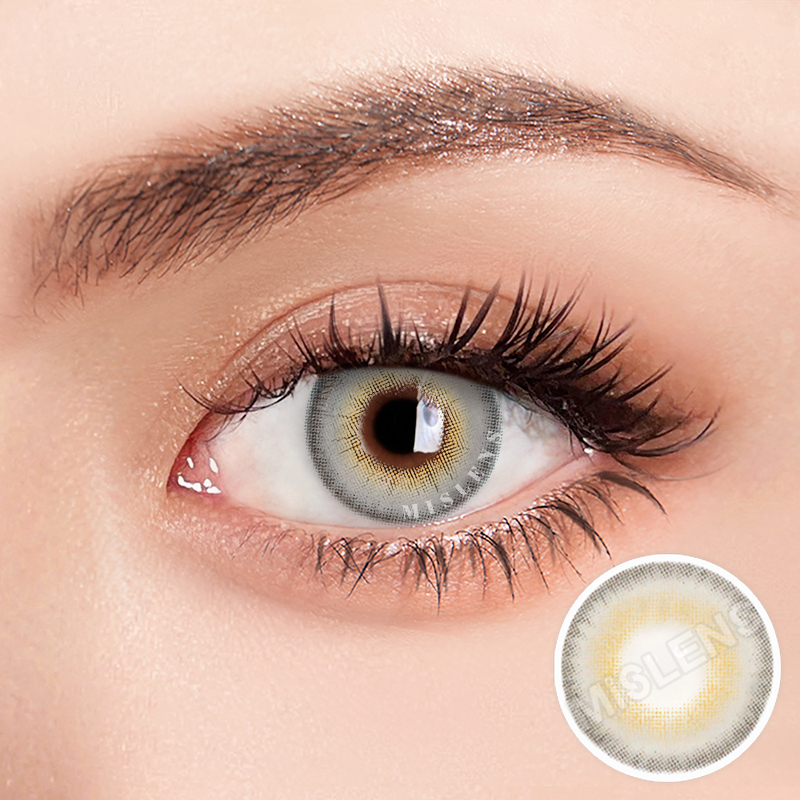 Mislens La Girl Grey  color contact Lenses for dark brown eyes