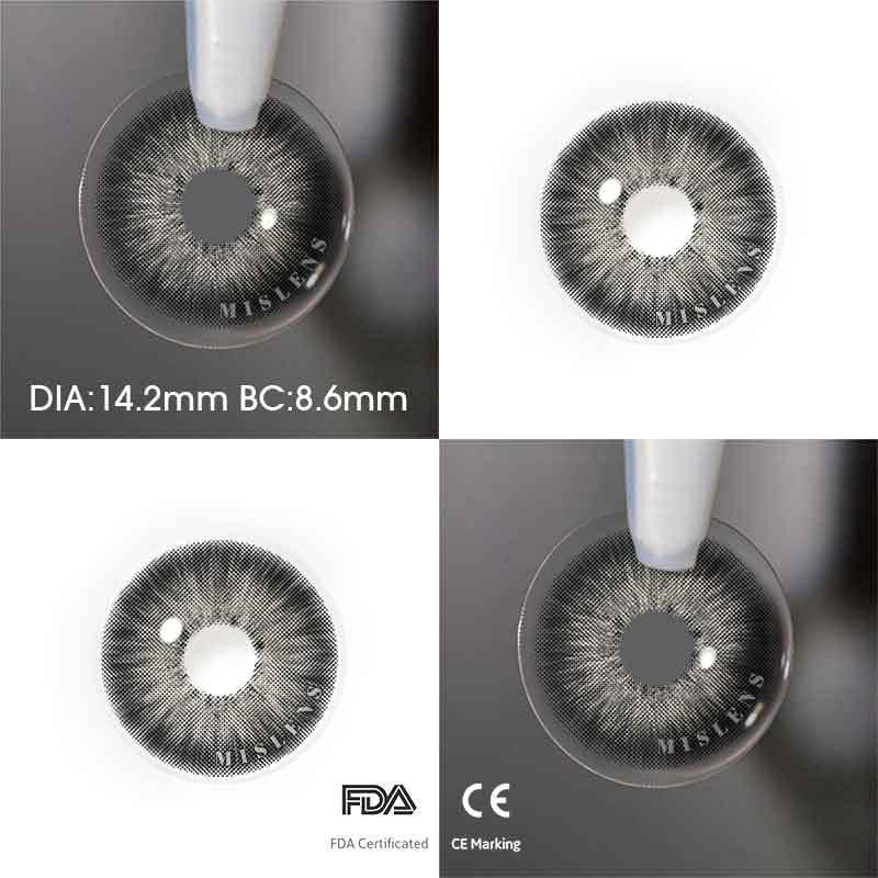 Mislens Pattaya Grey color contact Lenses for dark brown eyes