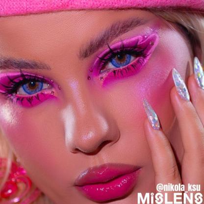 Mislens Wildness Peacock Blue color contact Lenses for dark brown eyes