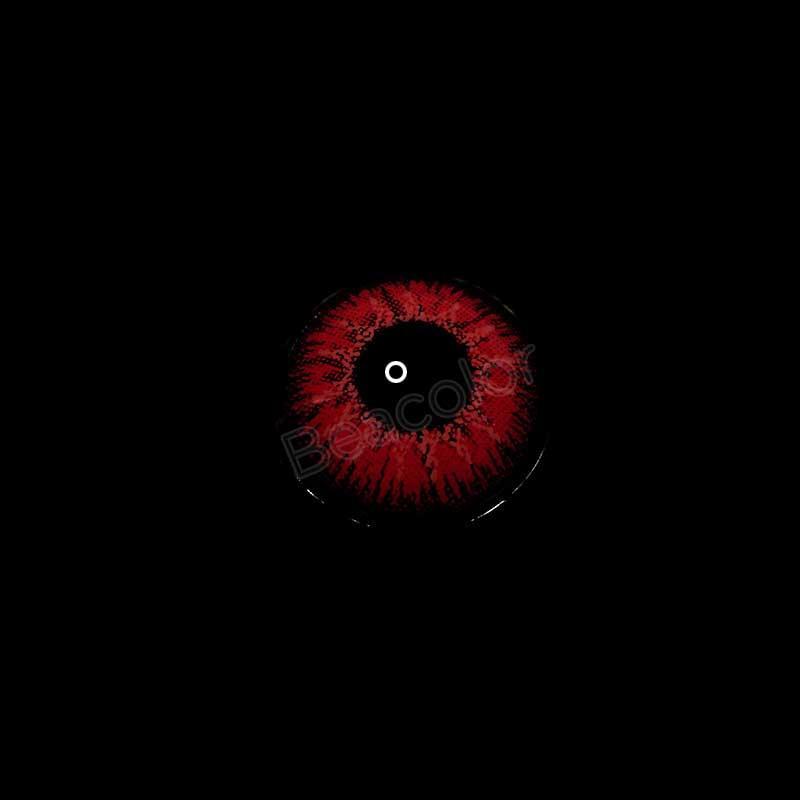 Mislens Vika Tricolor Red color contact Lenses for dark brown eyes