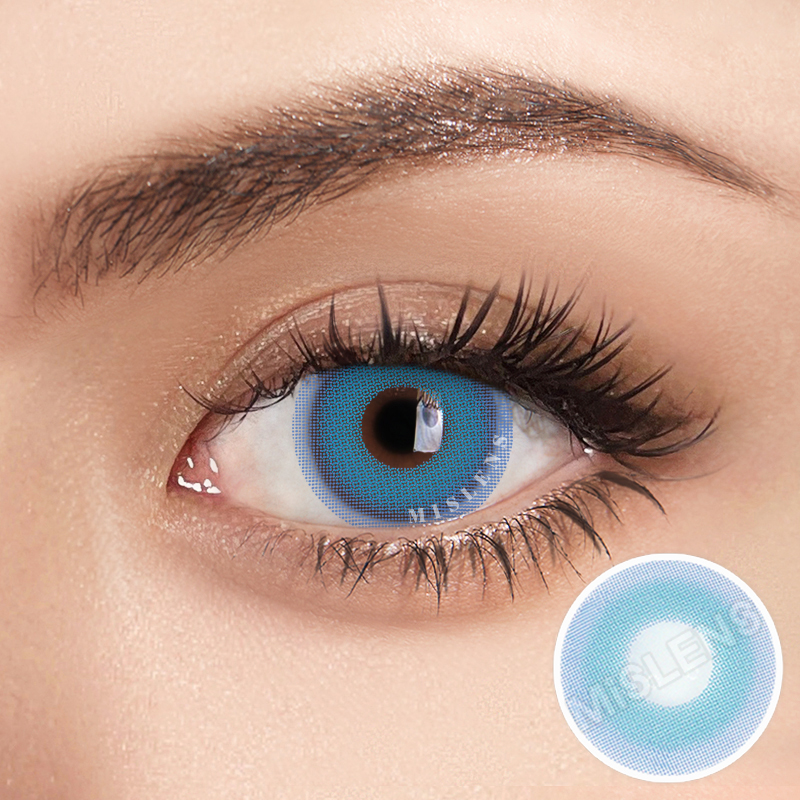 【Clearance】Mislens 1-Day Pixie blue Daily (5 Pairs) color contact Lenses for dark brown eyes