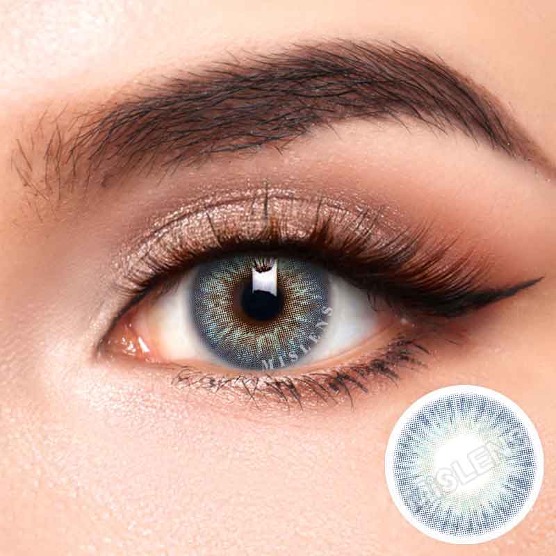 Mislens Rare Iris Blue color contact Lenses for dark brown eyes