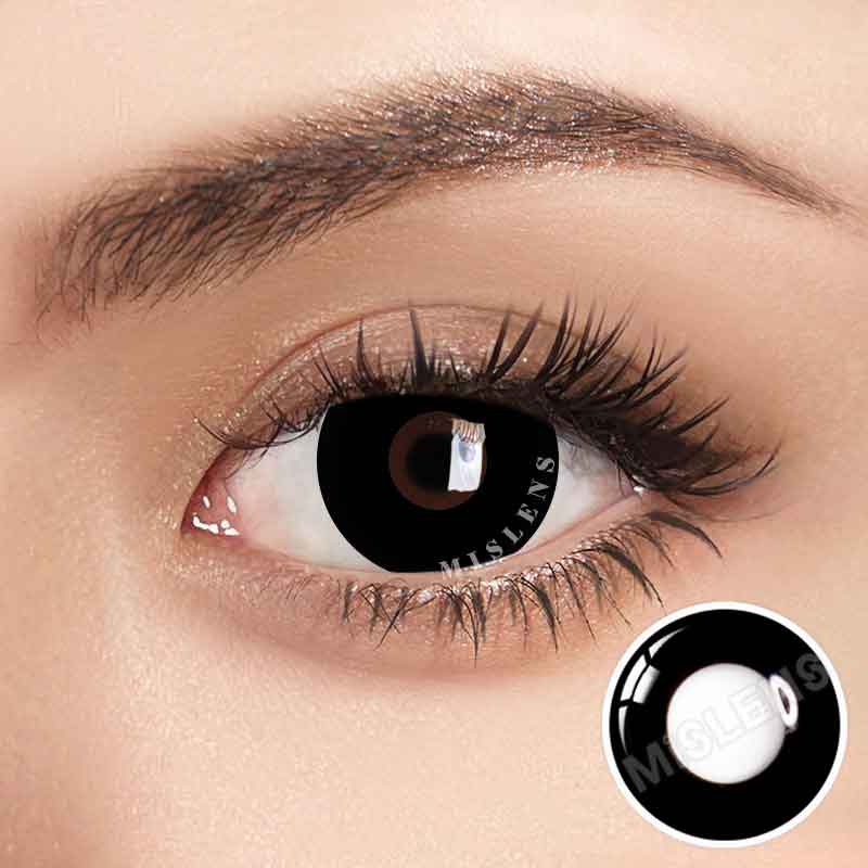 【U.S Warehouse】Mislens Circle Block Black Cosplay  color contact Lenses for dark brown eyes