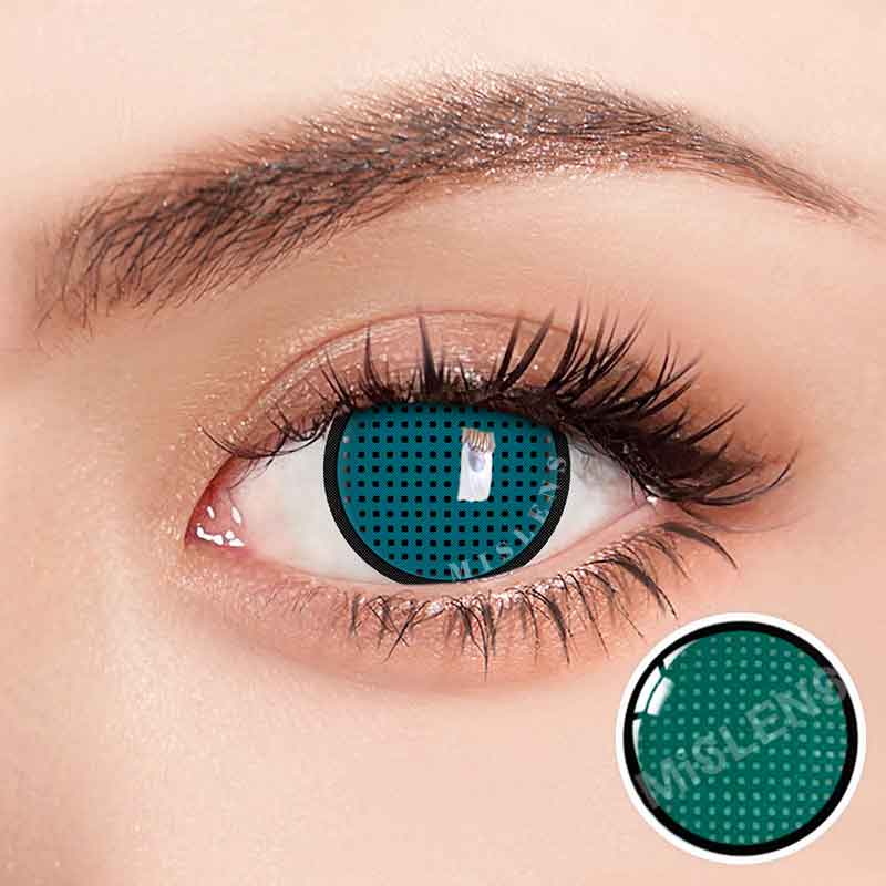 Mislens  Mesh Green mesh Cosplay color contact Lenses for dark brown eyes