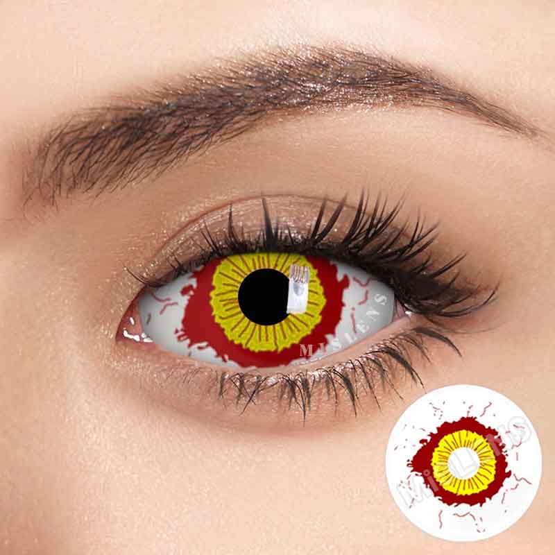Mislens 22mm Fever Yellow And Red Sclera Cosplay-mislens