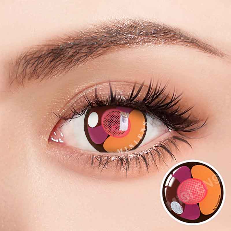 【Clearance】Mislens Cherry Cat Crazy  color contact Lenses for dark brown eyes