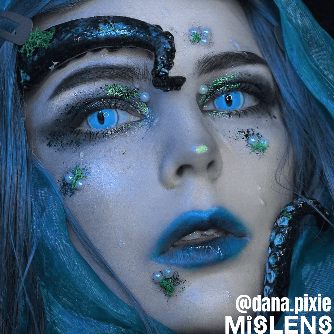 【U.S Warehouse】Mislens Ragdoll Cat Blue Cosplay color contact Lenses for dark brown eyes