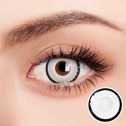 【U.S Warehouse】Mislens Circle White Manson Cosplay color contact Lenses for dark brown eyes