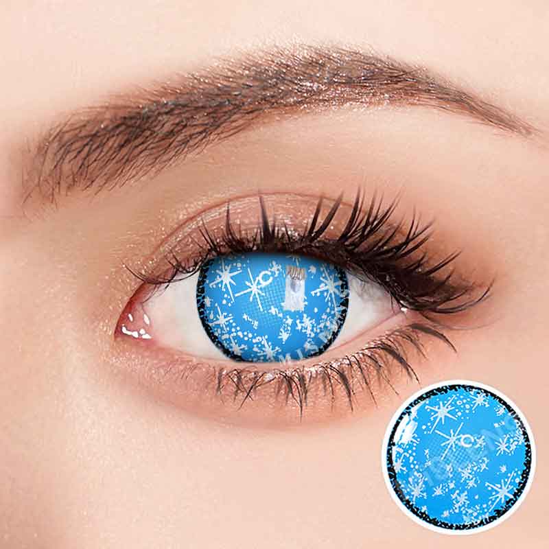 Mislens Glaciar Blue Crazy color contact Lenses for dark brown eyes