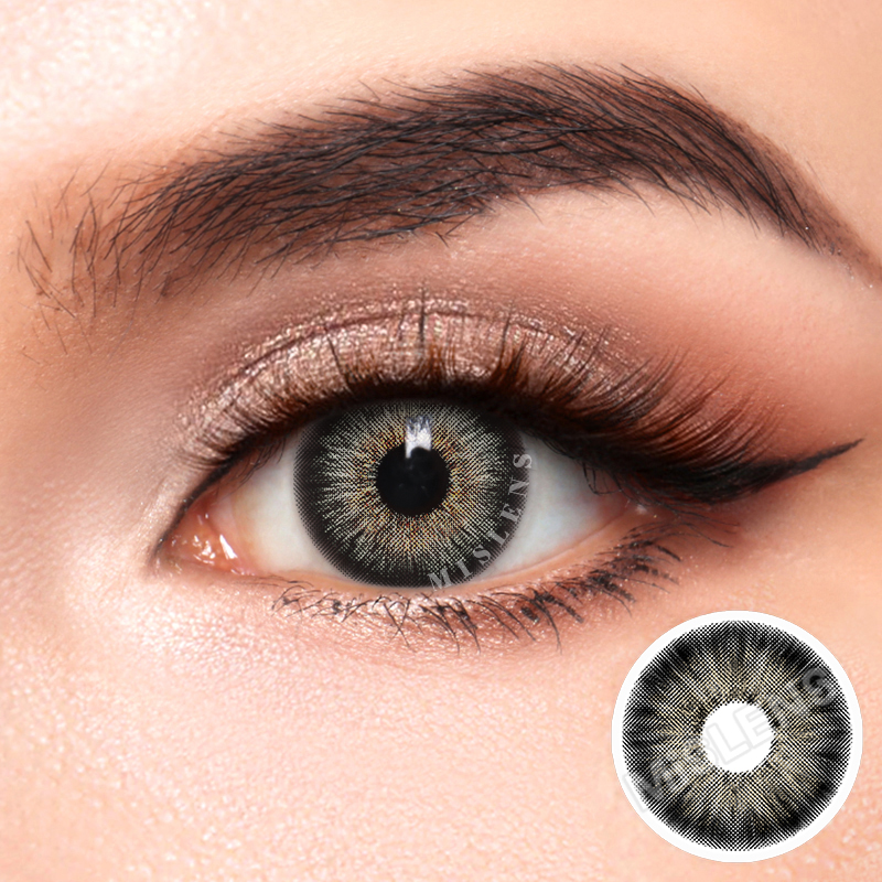  Mislens Pattaya Dark Grey color contact Lenses for dark brown eyes