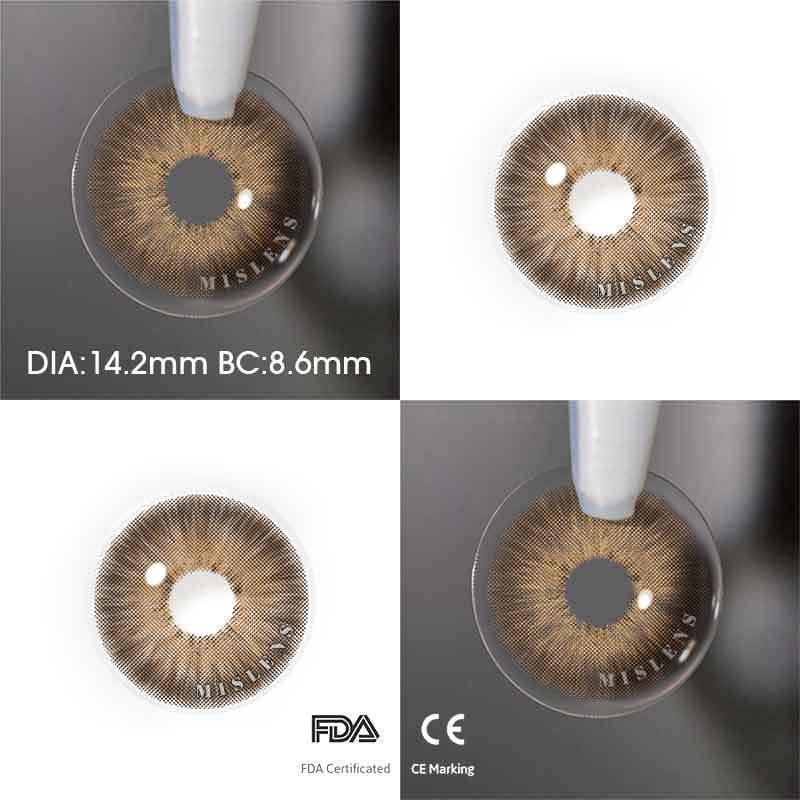 【Prescription】Mislens Pattaya Brown color contact Lenses for dark brown eyes
