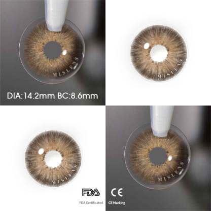 【Prescription】Mislens Pattaya Brown color contact Lenses for dark brown eyes