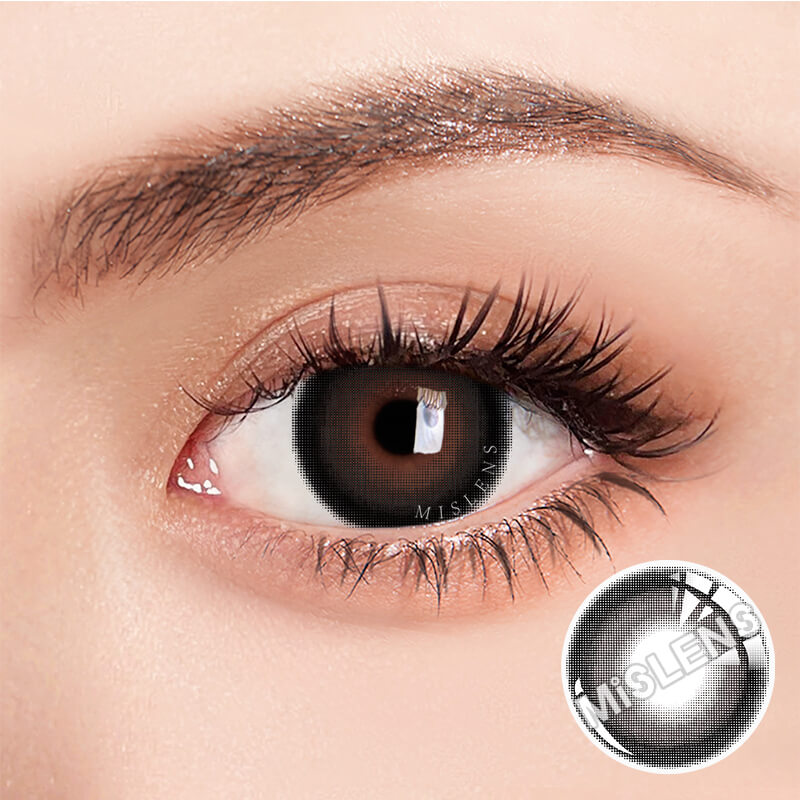 【Prescription】Mislens Milk Ball Black color contact Lenses for dark brown eyes