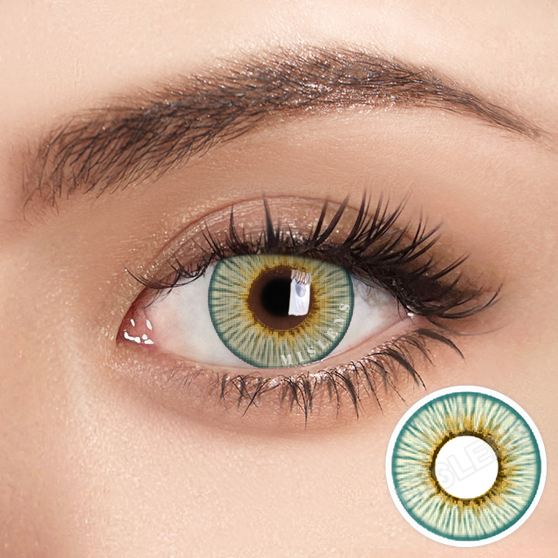 Mislens New York Angeles Gray  color contact Lenses for dark brown eyes