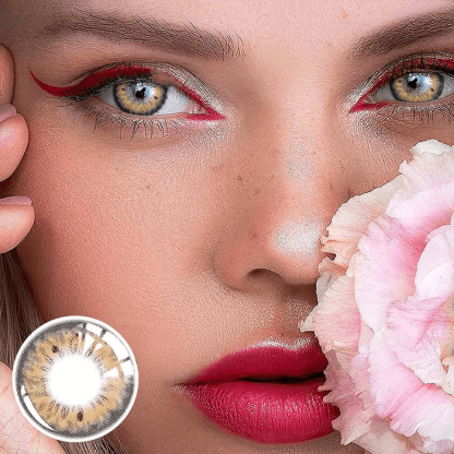 【Prescription】Mislens Stunna Girl Nadine Brown color contact Lenses for dark brown eyes