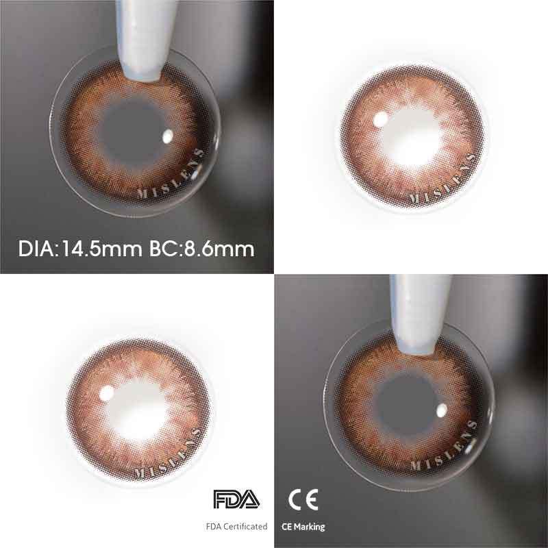 【Prescription】Mislens Dolly Raquelle color contact Lenses for dark brown eyes