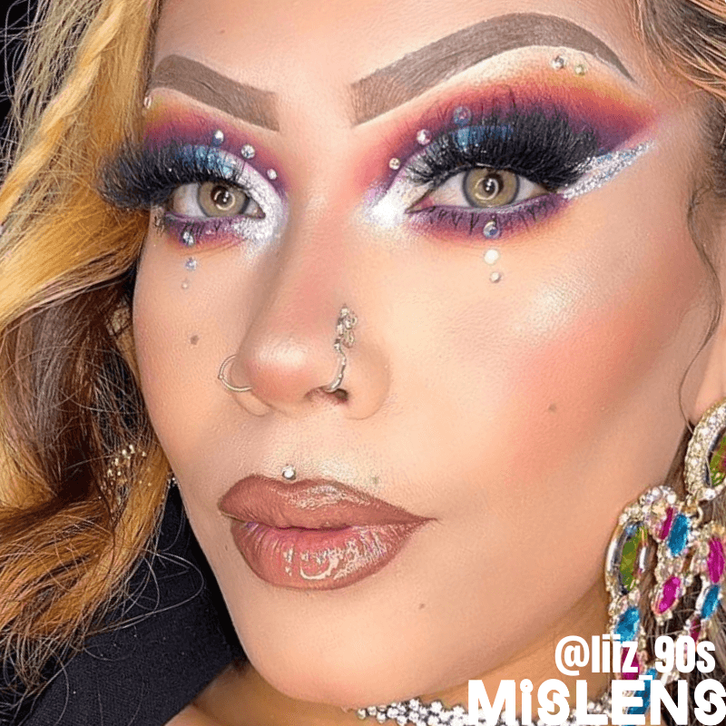 Mislens Flare Brown color contact Lenses for dark brown eyes