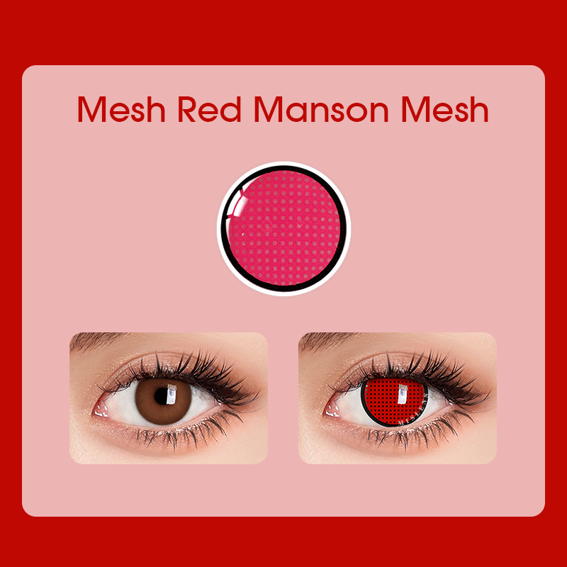 Mislens Red Manson Mesh Cosplay color contact Lenses for dark brown eyes