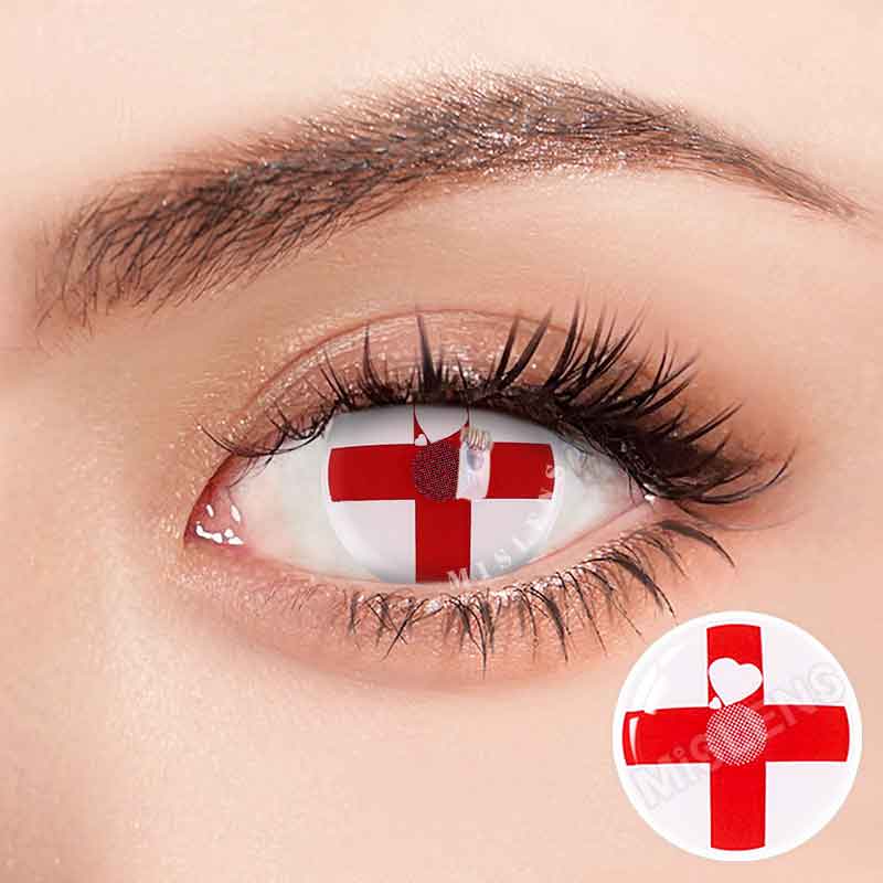 Mislens Red Cross Cosplay color contact Lenses for dark brown eyes
