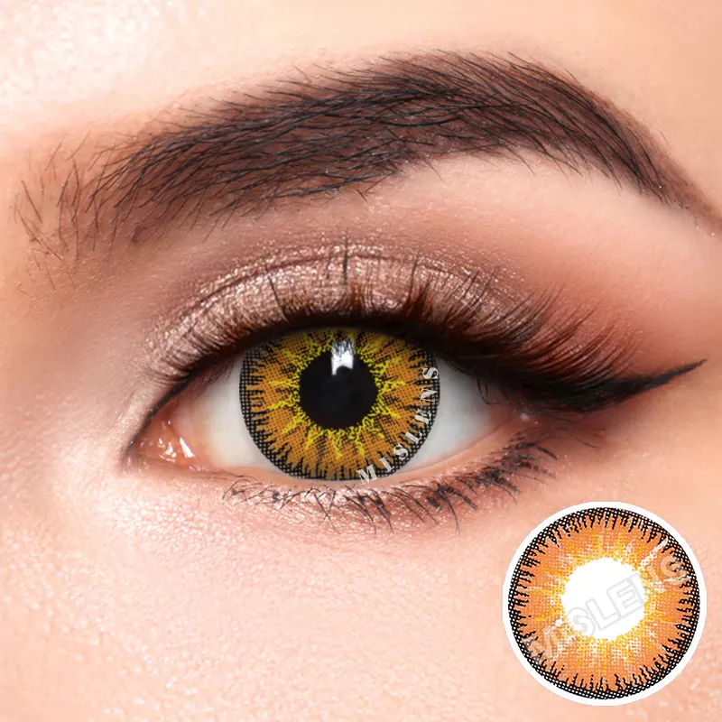 【U.S Warehouse】Mislens Vika Tricolor Brown color contact Lenses for dark brown eyes