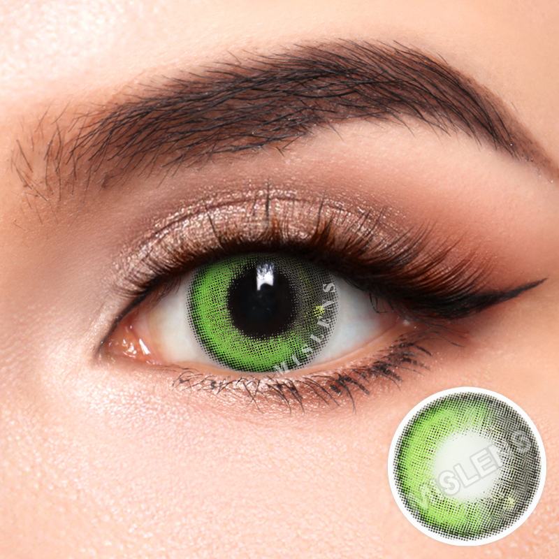Mislens Cardcaptor Green  color contact Lenses for dark brown eyes