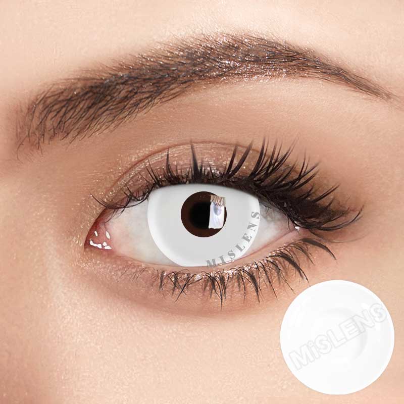 Mislens Circle White Block Cosplay color contact Lenses for dark brown eyes