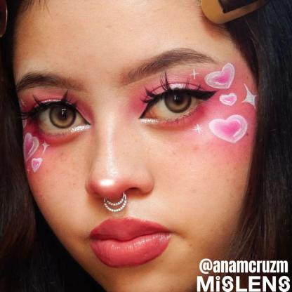 【Clearance】【Prescription】Mislens K4 Brown color contact Lenses for dark brown eyes