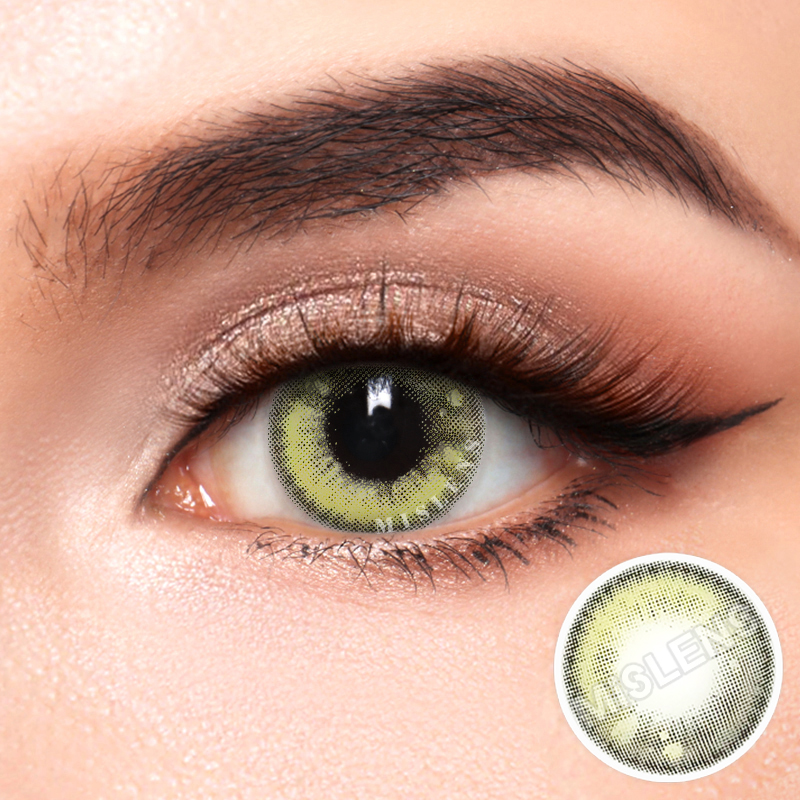 【Prescription】Mislens Girl Tears Brown color contact Lenses for dark brown eyes