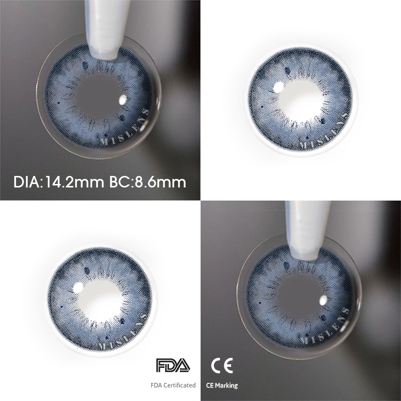 【Prescription】Mislens Stunna Girl Chole Blue color contact Lenses for dark brown eyes