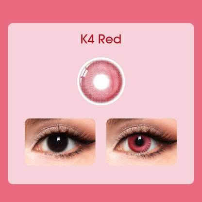 Mislens K4 Red color contact Lenses for dark brown eyes