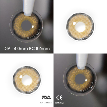 【U.S Warehouse】Mislens Himalaya Brown  color contact Lenses for dark brown eyes