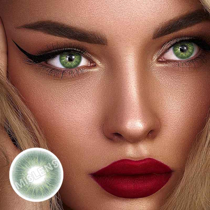 【U.S Warehouse】Mislens Love Story Endorphin Green color contact Lenses for dark brown eyes