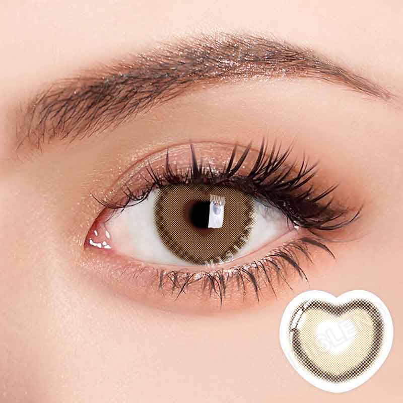 【Cleanrance】Mislens Heart Eyes Cosplay Brown color contact Lenses for dark brown eyes